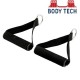 Body Tech Cable Machine Attachments Resistance Band With Solid ABS Cores- 1 Pair